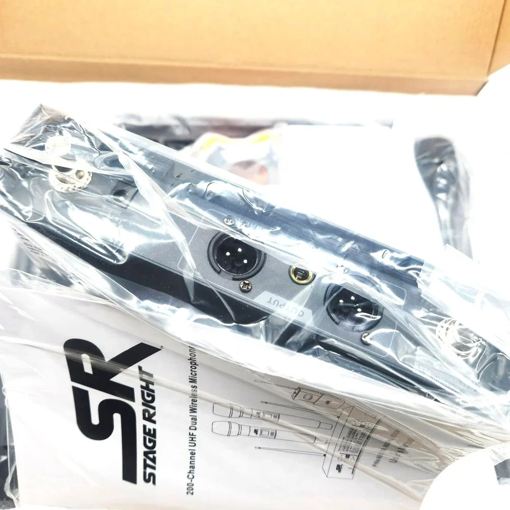 Monoprice Wireless Mic System‎ Dual Handheld 200-Channel UHF for Karaoke Church